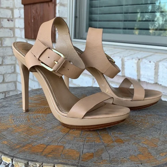 Badgley Mischka Mark and James nude heel SZ 9 - Picture 3 of 7